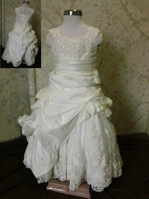 matching flower girl dresses requested without a train